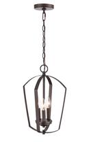 3-Light Pendant Light in Rubbed Bronze 