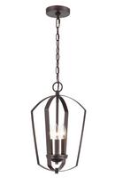 3-Light Pendant Light in Rubbed Bronze 