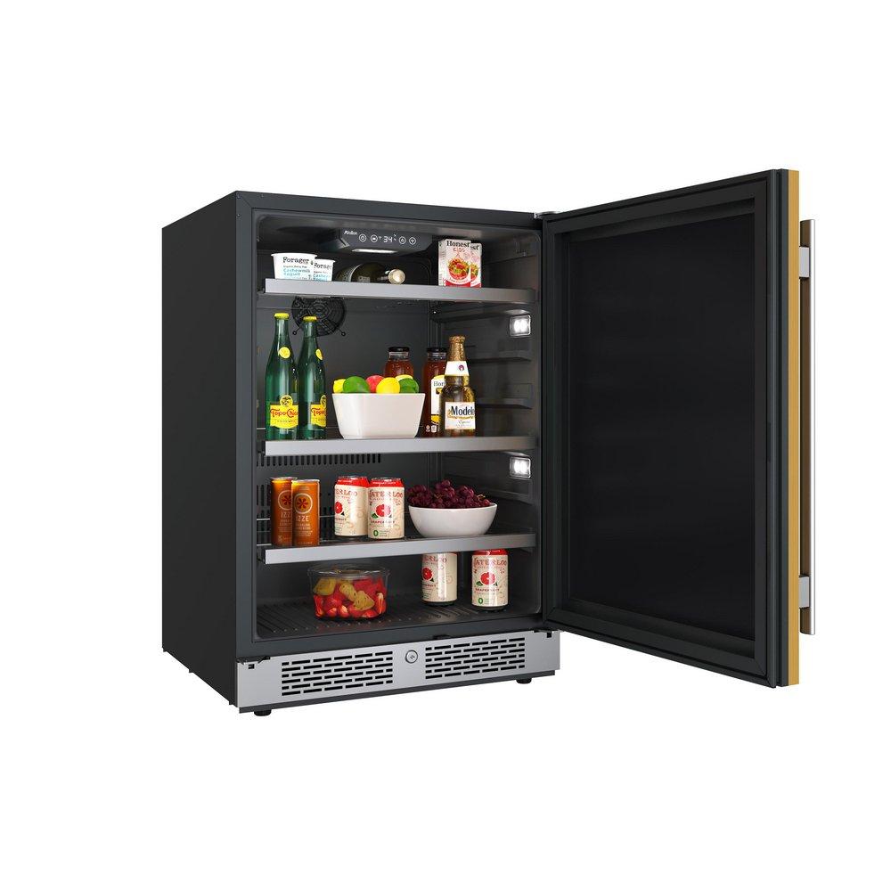 24 in. 149 Can Built-In Panel Ready Beverage Refrigerator with Solid Door 