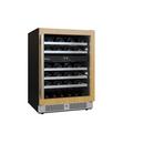 24 in. 45 Bottle Built-In Dual Zone Panel Ready Wine Refrigerator 