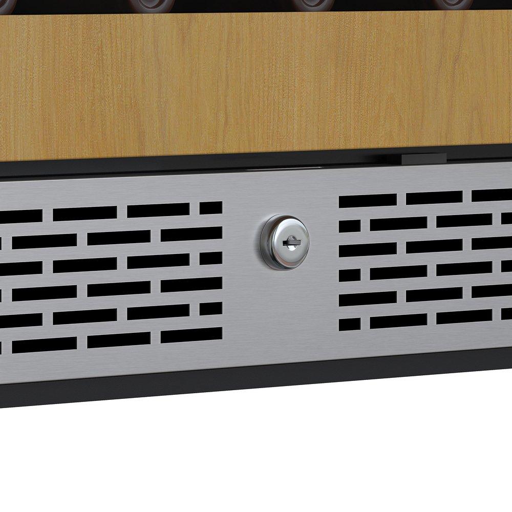 24 in. 45 Bottle Built-In Dual Zone Panel Ready Wine Refrigerator 