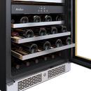 24 in. 45 Bottle Built-In Dual Zone Panel Ready Wine Refrigerator 