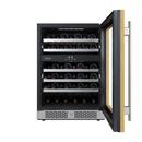 24 in. 45 Bottle Built-In Dual Zone Panel Ready Wine Refrigerator 