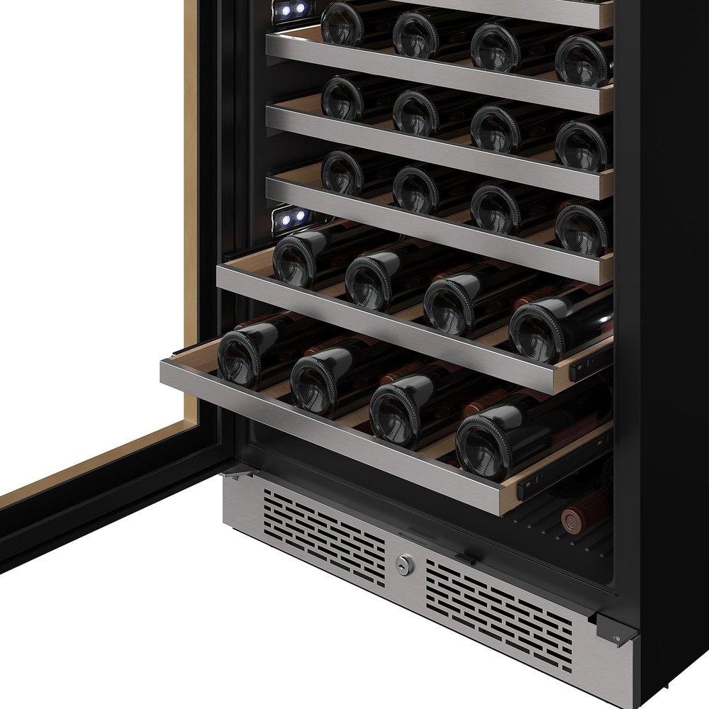24 in. 53 Bottle Built-In Single Zone Panel Ready Wine Refrigerator 