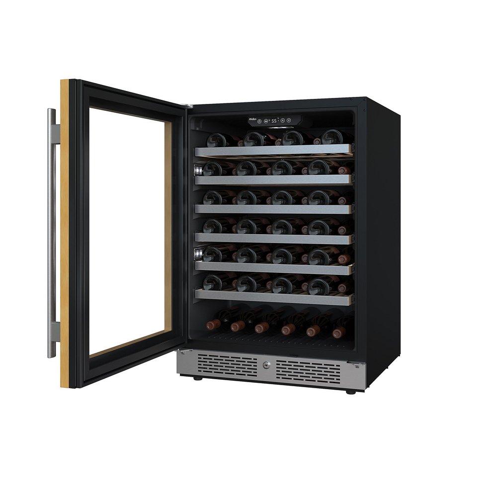 24 in. 53 Bottle Built-In Single Zone Panel Ready Wine Refrigerator 