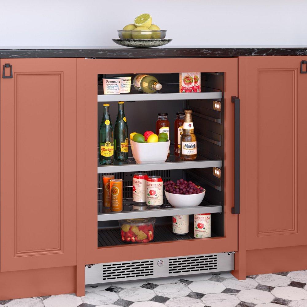 24 in. 149 Can Built-In Panel Ready Beverage Refrigerator 
