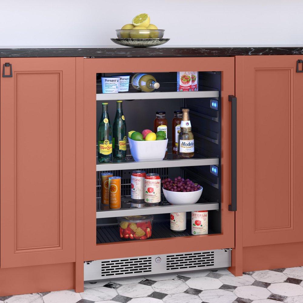 24 in. 149 Can Built-In Panel Ready Beverage Refrigerator 