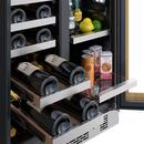 24 in. 21 Bottle Built-In French Door Panel Ready Wine and Beverage Refrigerator 