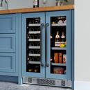24 in. 21 Bottle Built-In French Door Panel Ready Wine and Beverage Refrigerator 