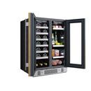 24 in. 21 Bottle Built-In French Door Panel Ready Wine and Beverage Refrigerator 