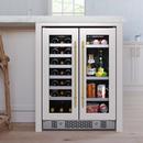 24 in. 21 Bottle Built-In French Door Panel Ready Wine and Beverage Refrigerator 