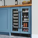 24 in. 21 Bottle Built-In French Door Panel Ready Wine and Beverage Refrigerator 