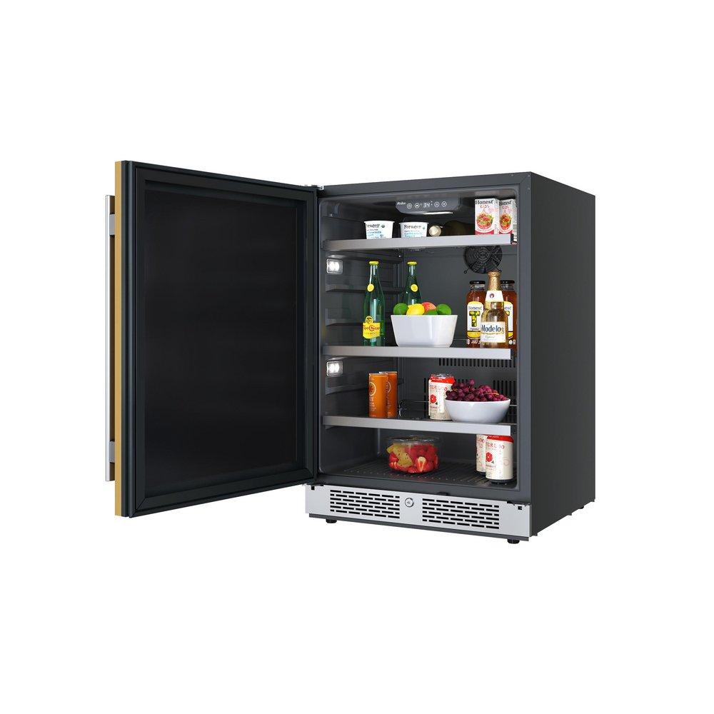 24 in. 149 Can Built-In Panel Ready Beverage Refrigerator with Solid Door 