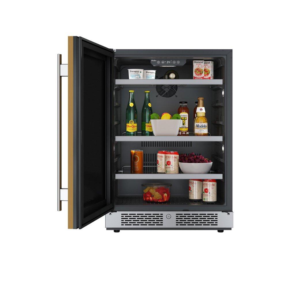 24 in. 149 Can Built-In Panel Ready Beverage Refrigerator with Solid Door 