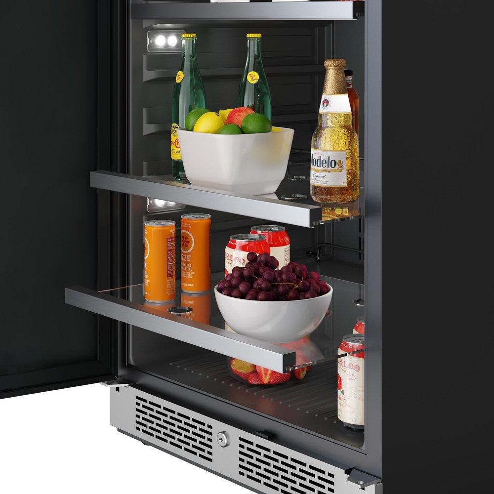 24 in. 149 Can Built-In Panel Ready Beverage Refrigerator with Solid Door 