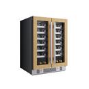 24 in. 42 Bottle Built-In French Door Panel Ready Wine Refrigerator 