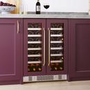 24 in. 42 Bottle Built-In French Door Panel Ready Wine Refrigerator 