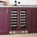 24 in. 42 Bottle Built-In French Door Panel Ready Wine Refrigerator 