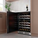 24 in. 45 Bottle Built-In Dual Zone Panel Ready Wine Refrigerator with Solid Door 