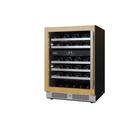 24 in. 45 Bottle Built-In Dual Zone Panel Ready Wine Refrigerator 