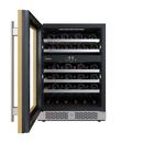 24 in. 45 Bottle Built-In Dual Zone Panel Ready Wine Refrigerator 