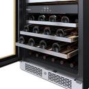 24 in. 45 Bottle Built-In Dual Zone Panel Ready Wine Refrigerator 