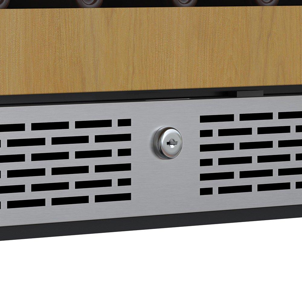 24 in. 45 Bottle Built-In Dual Zone Panel Ready Wine Refrigerator 