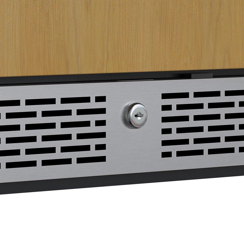 24 in. 45 Bottle Built-In Dual Zone Panel Ready Wine Refrigerator with Solid Door 