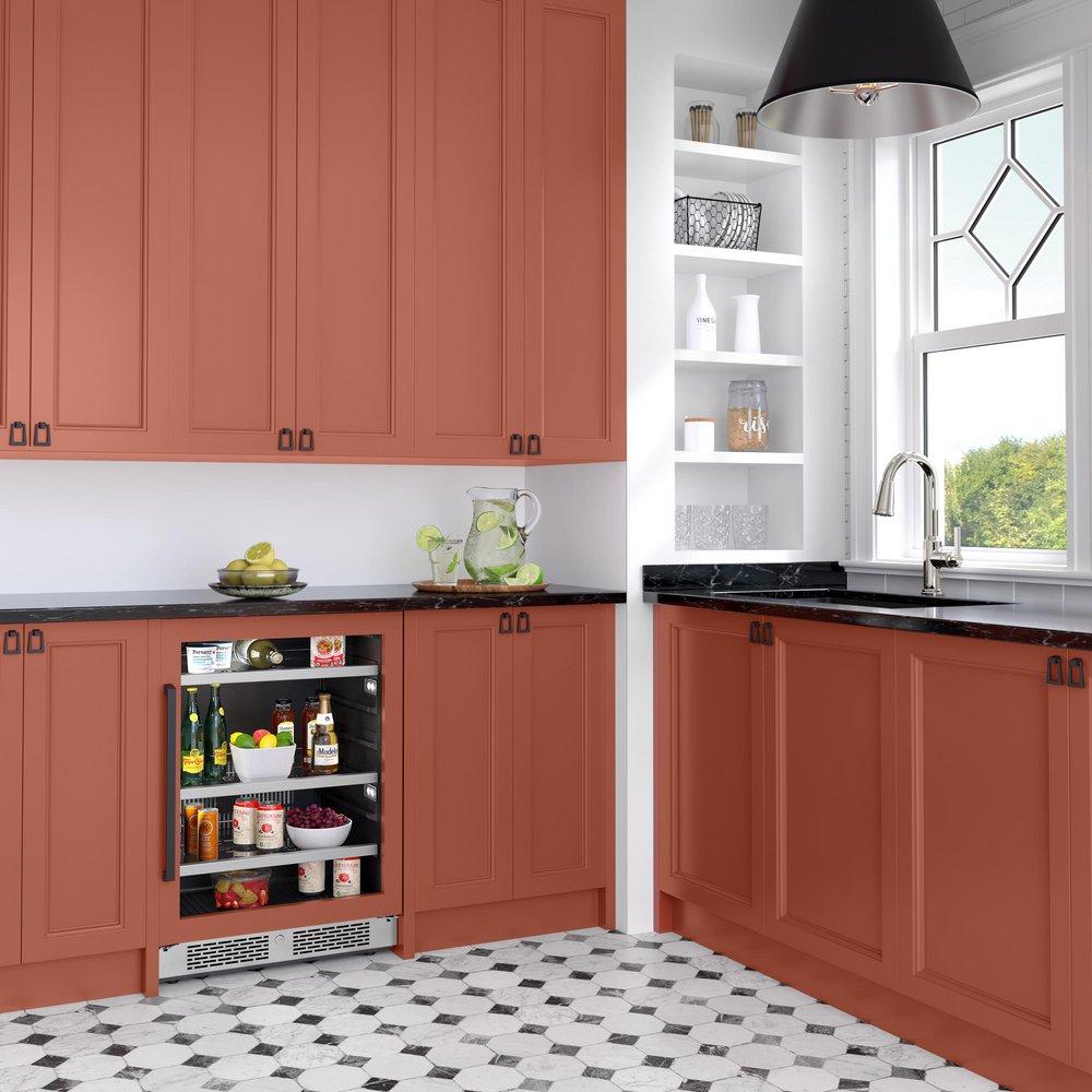 24 in. 149 Can Built-In Panel Ready Beverage Refrigerator 