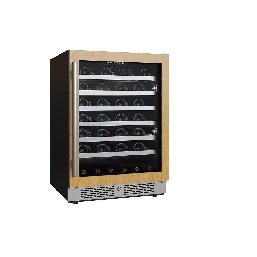 24 in. 53 Bottle Built-In Single Zone Panel Ready Wine Refrigerator 