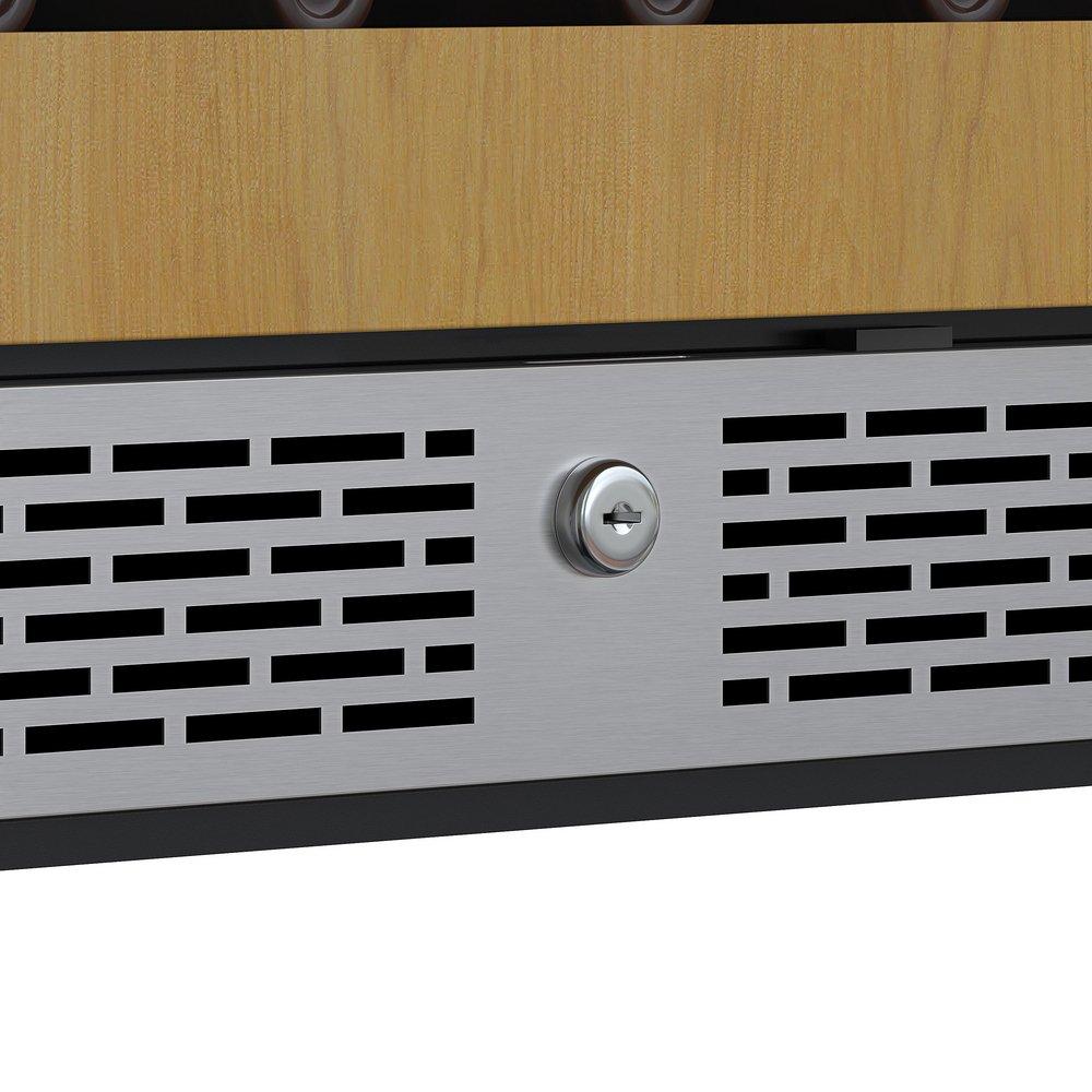 24 in. 53 Bottle Built-In Single Zone Panel Ready Wine Refrigerator 