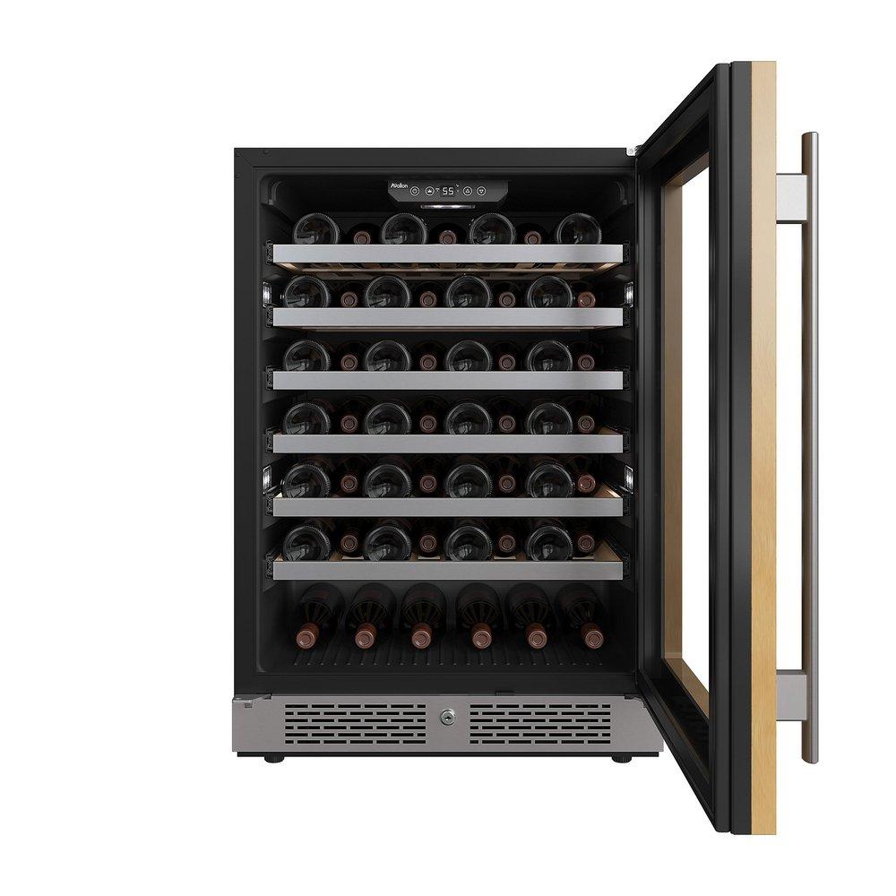 24 in. 53 Bottle Built-In Single Zone Panel Ready Wine Refrigerator 