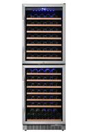 EDGESTAR 142 BOTTLE 24 BUILT IN DUAL ZONE DOUBLE DOOR WINE COOLER 