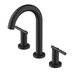 Two Handle Widespread Bathroom Sink Faucet in Satin Black
