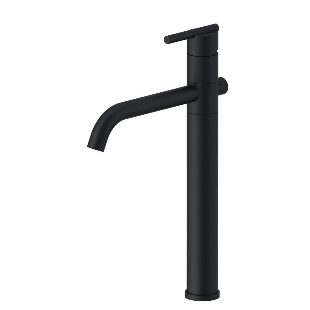 PARMA 1H VESSEL FILLER SINGLE HOLE MOUNT W/ METAL GRID STRAINER 1.2GPM SATIN BLACK 