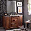 48 in. Floor Mount Vanity in Walnut 