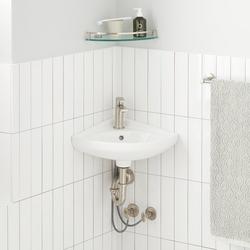 19-7/8 in. Wall Mount Rectangular Vitreous China Bathroom Sink in White
