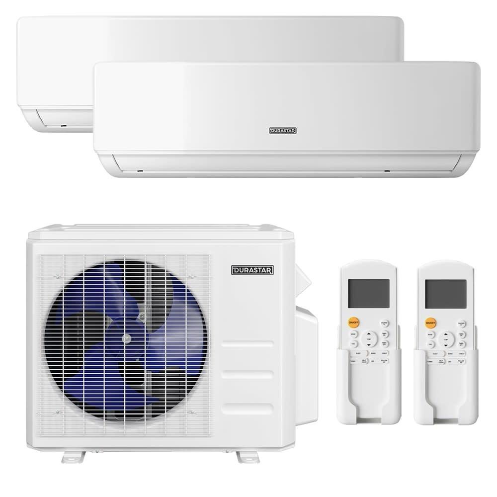 17000 BTU Cooling / 18000 BTU Heating 21.3 SEER 208 Volt Dual Zone Mini Split Package with Wall Mount Evaporators 