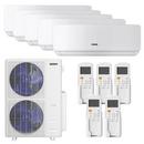 48000 BTU Cooling / 48000 BTU Heating 21.5 SEER 208 Volt Five Zone Mini Split Package with Wall Mount Evaporators 