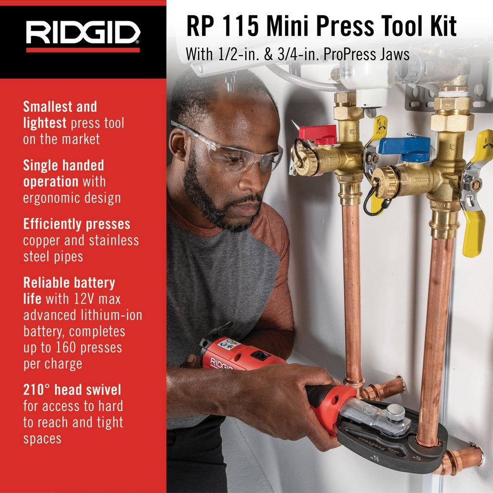 RP 115 Press Tool Kit with 1/2 - 3/4 in. Jaws 