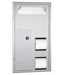 Sanitary Napkin, Toilet Seat Cover & Toilet Tissue Combination Dispenser 