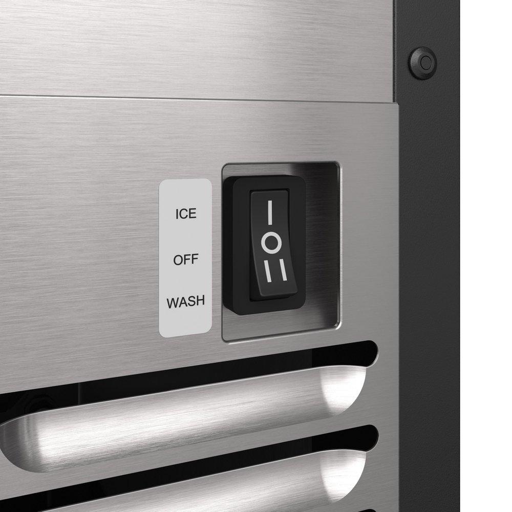 33-3/4 in. 26 lb Gourmet Ice Maker with Drain Pump and Panel Ready Door - Left Hinged 