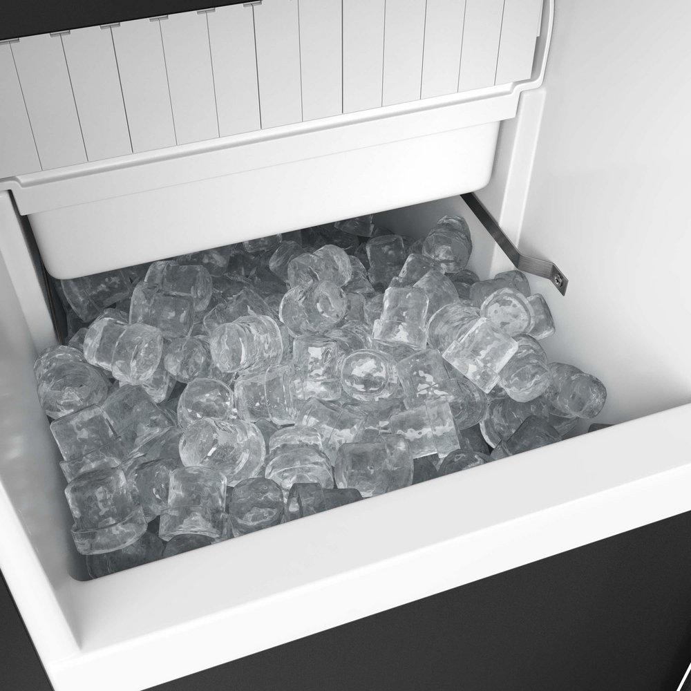 33-3/4 in. 26 lb Gourmet Ice Maker with Drain Pump and Panel Ready Door - Right Hinged 