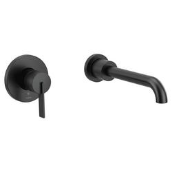 Single Handle Wall Mount Tub Filler in Matte Black