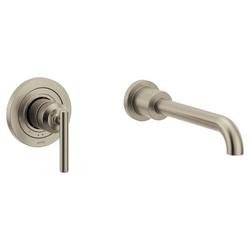 Single Handle Wall Mount Tub Filler in Brushed Nickel
