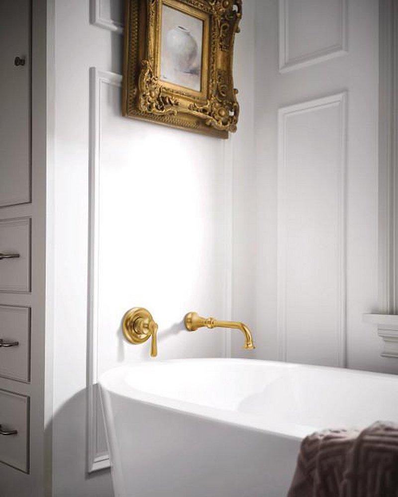 BRUSHED GOLD ONE-HANDLE NON DIVERTER TUB FILLER 
