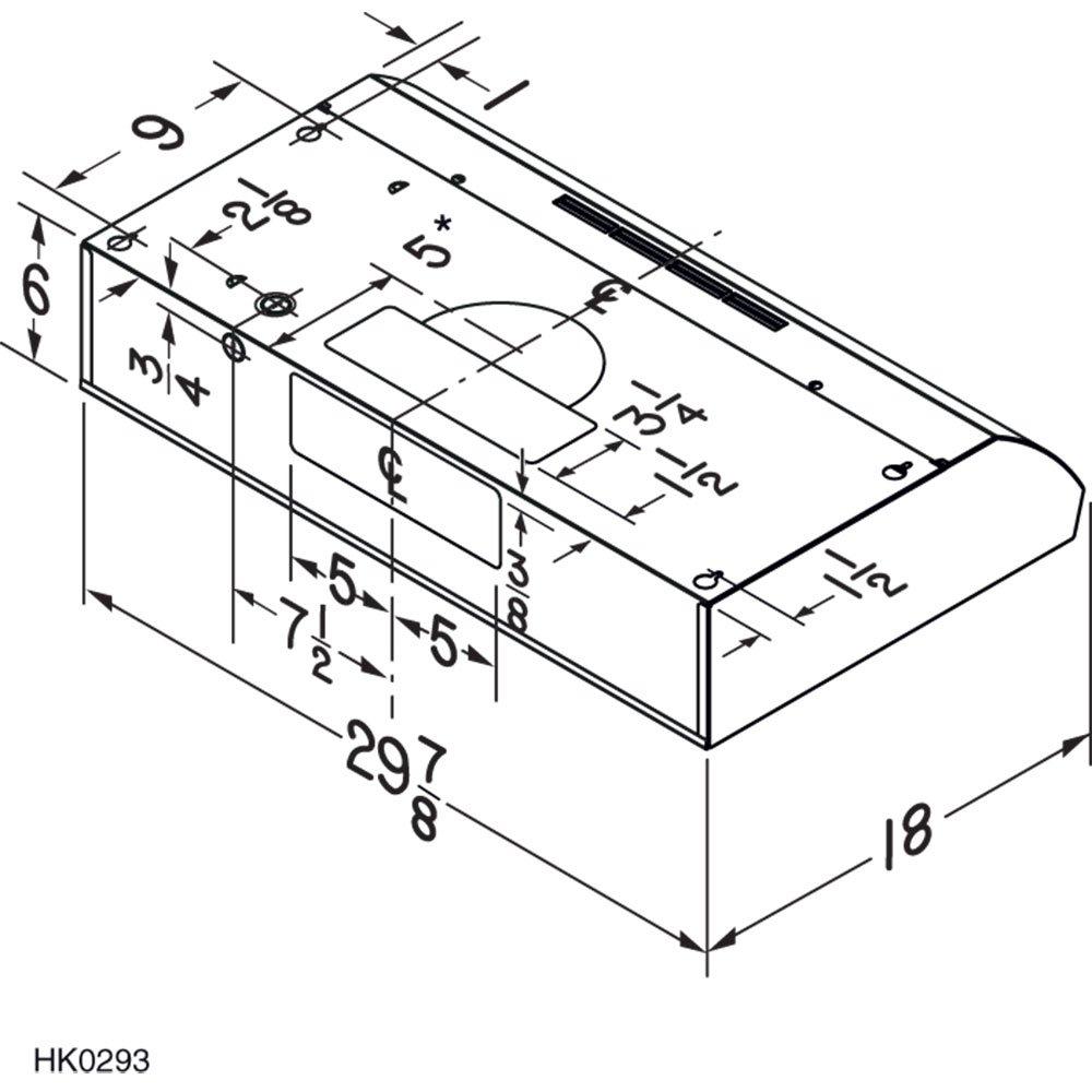 BROAN 30 UNDERCABINET 270 MAX CFM WHITE 