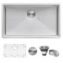 Ruvati 32 x 19 in. No Hole Single Bowl Undermount Kitchen Sink 