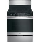 GE&reg; Stainless Steel/Grey 30 x 29 x 47 in. 5 cu. ft. Electric Radiant Freestanding Range 