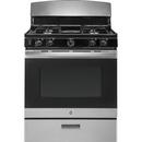 30 x 28-3/4 x 46-1/4 in. 13000 BTU 4.8 cu. ft. 4-Burner Electric and Gas Sealed Freestanding Range in Stainless Steel
